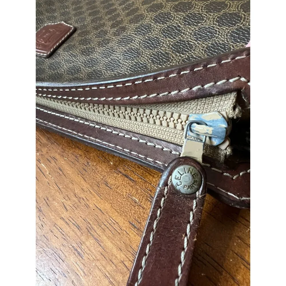CELINE Vintage Triomphe Macadam Portfolio Document Bag